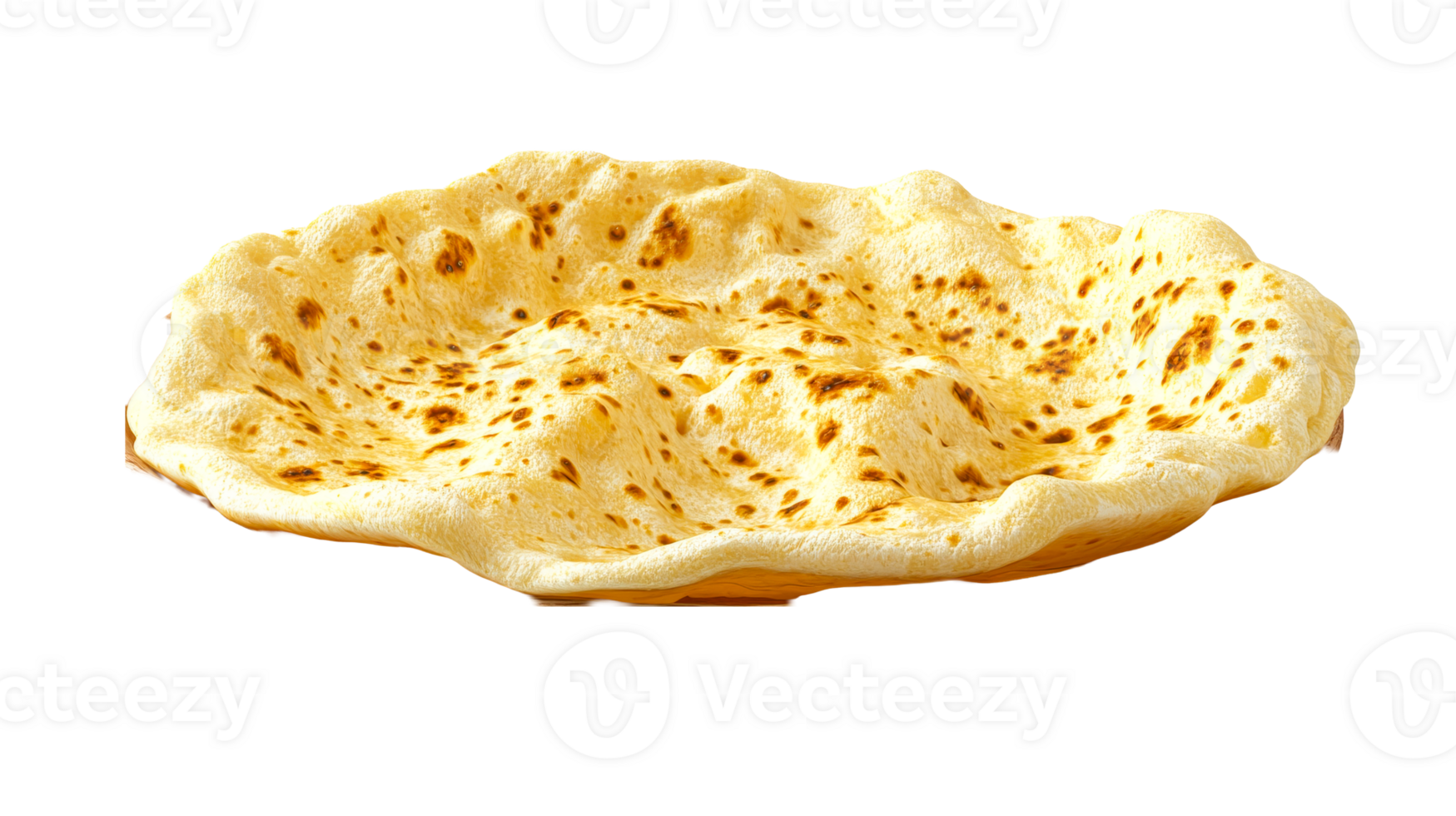 Toasted Flatbread Loaf, cut out transparent png