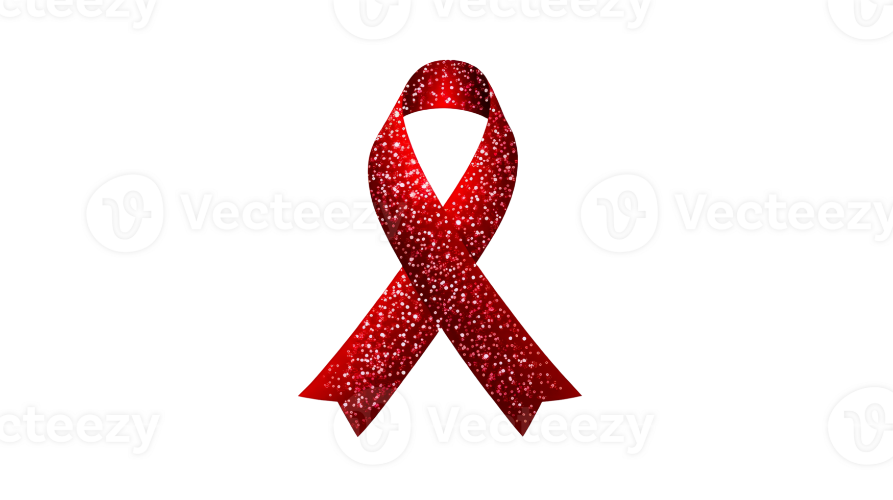 Sparkly Red Ribbon on Black, cut out transparent png