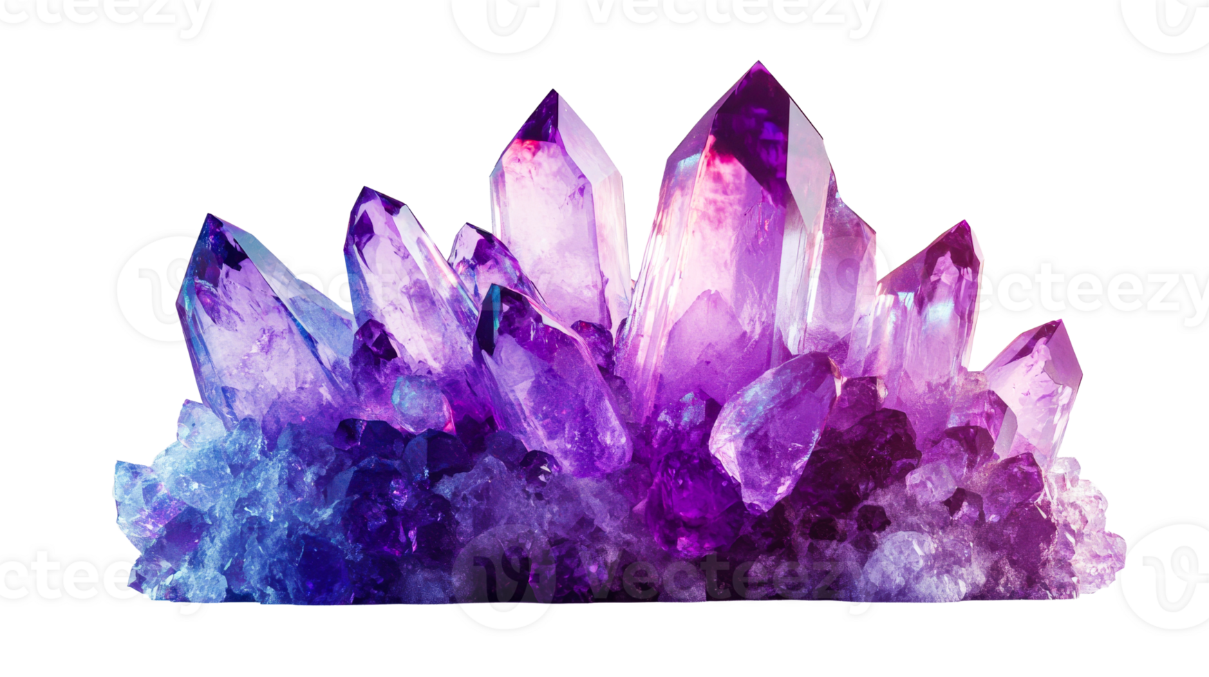 Amethyst Geode Specimen, cut out transparent png