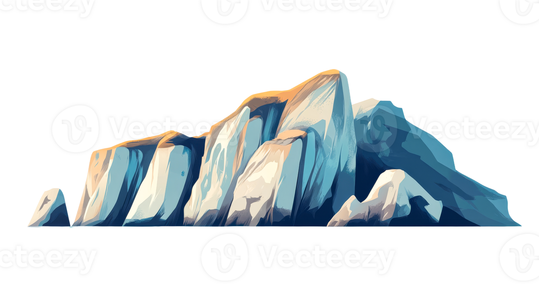 Icy mountain range, cold weather, cut out transparent png