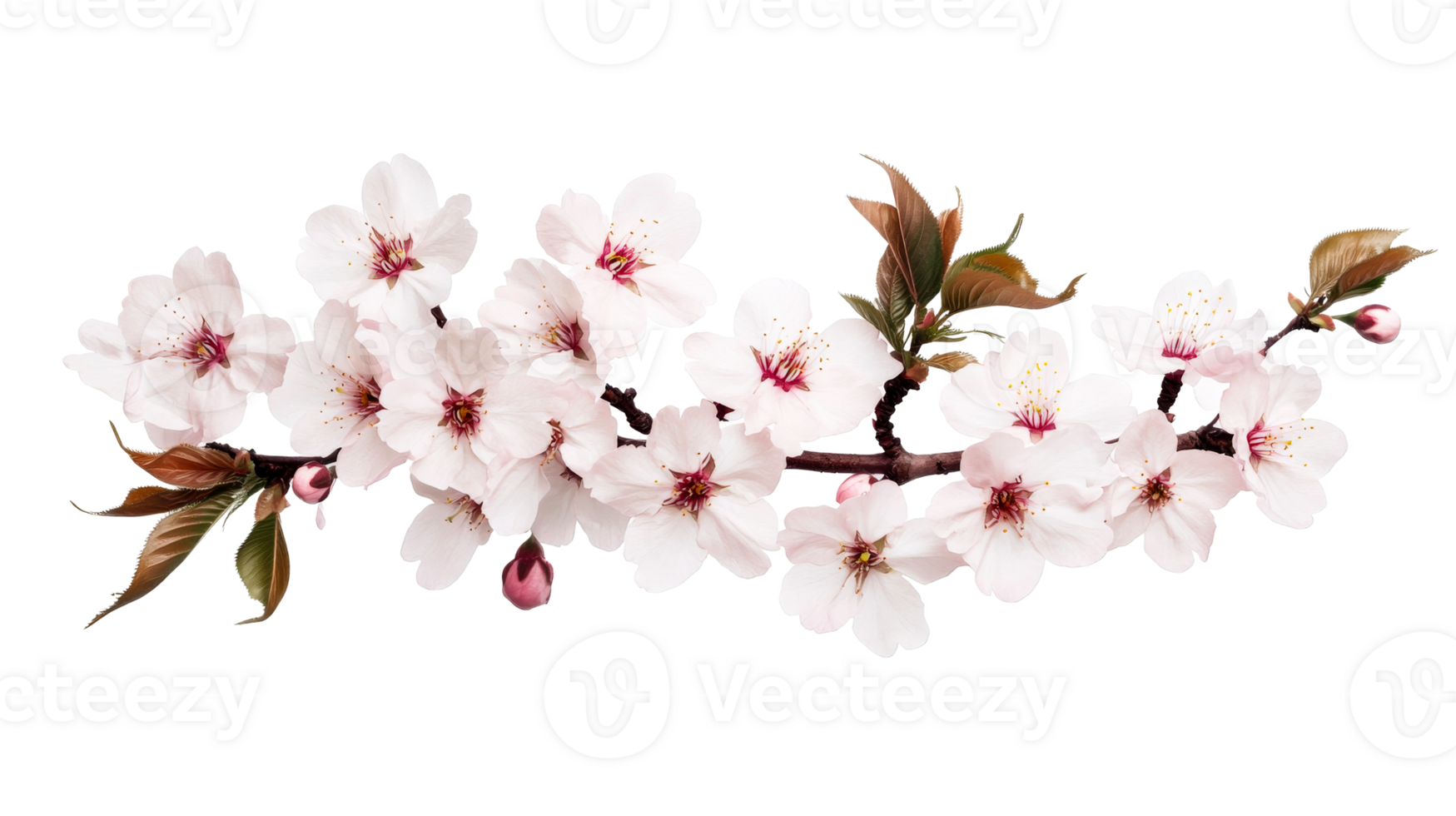 Cherry blossom branch, bloom, springtime, cut out transparent png