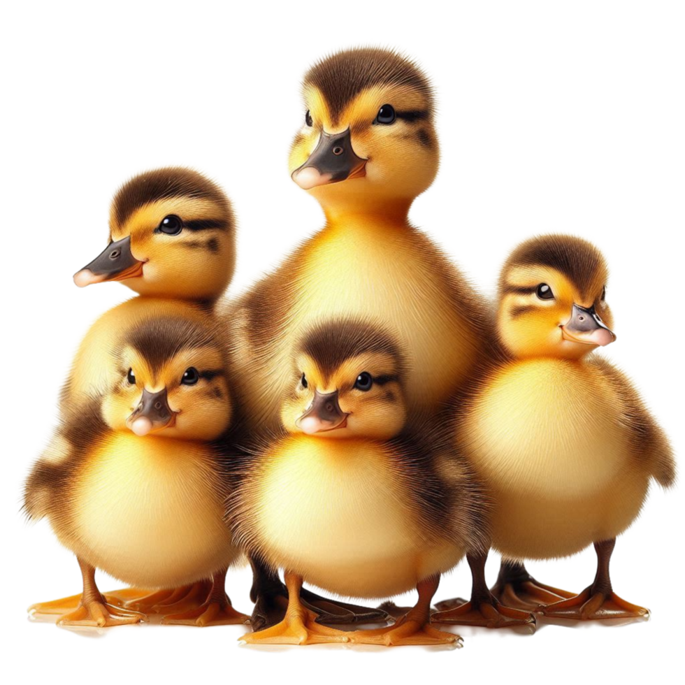 Cozy Ducklings in Nest png