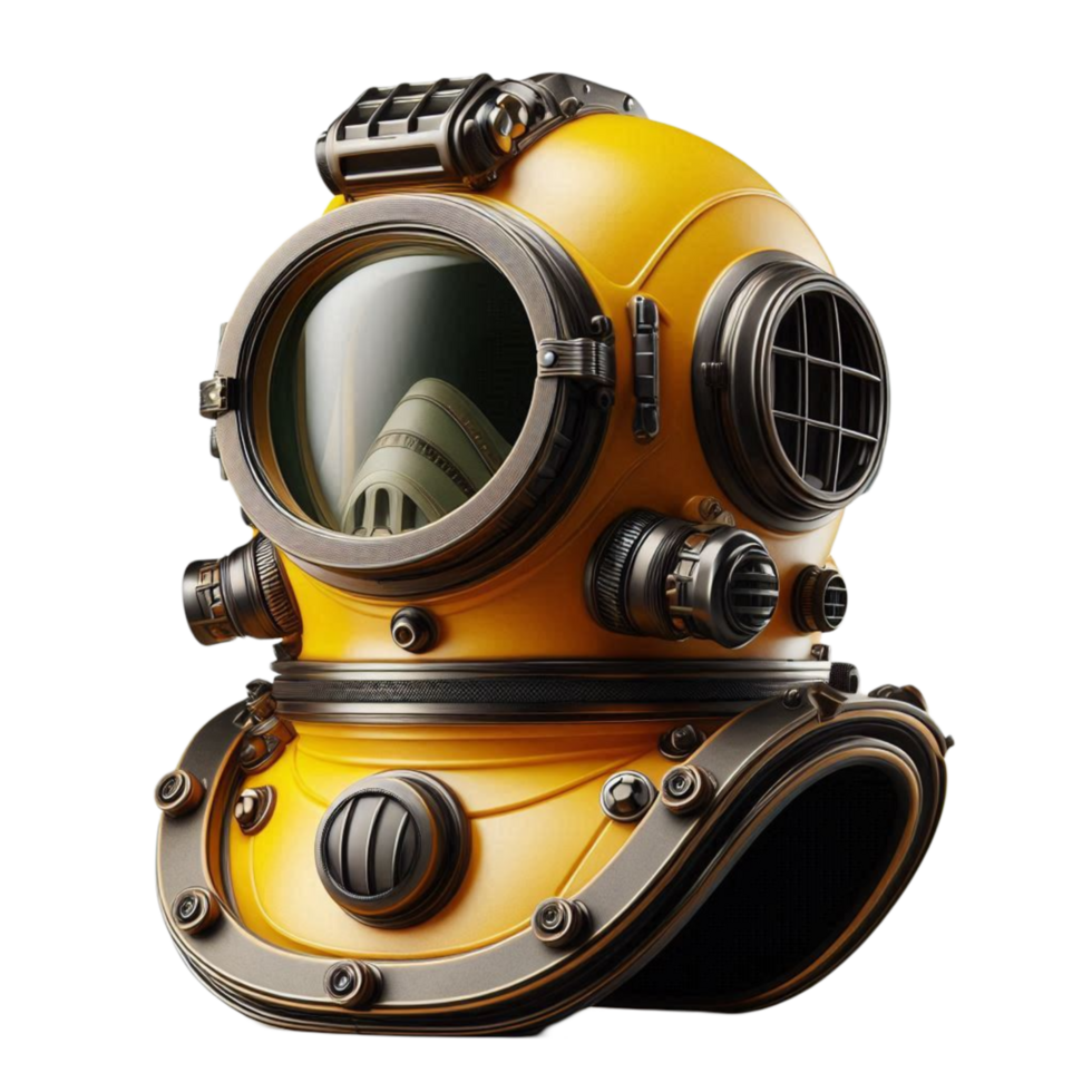 Industrial Yellow Diver Helmet png
