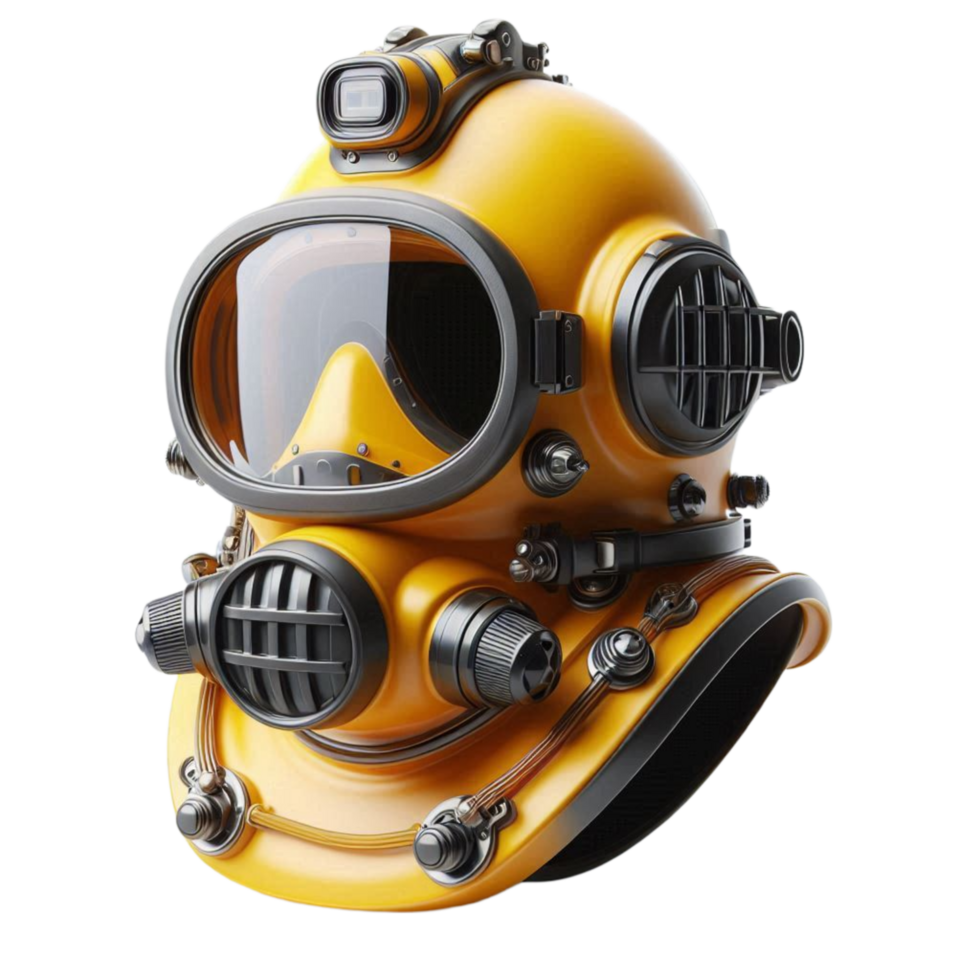 Vintage Deep Sea Diving Helmet png