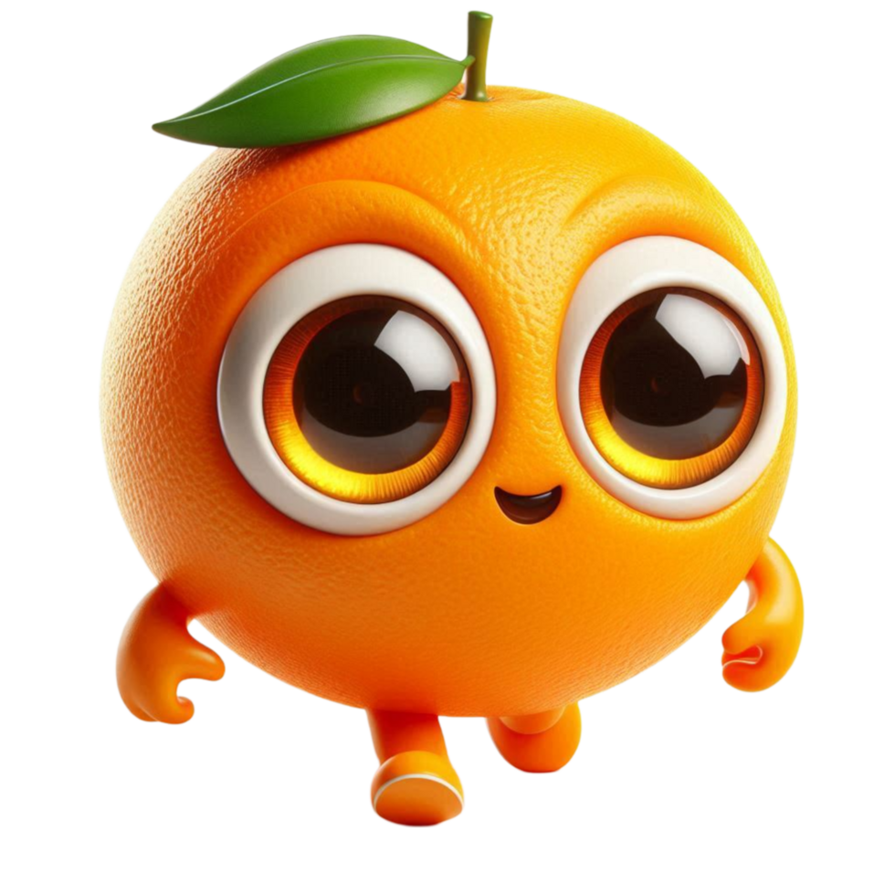 Cute Orange Cartoon Character png