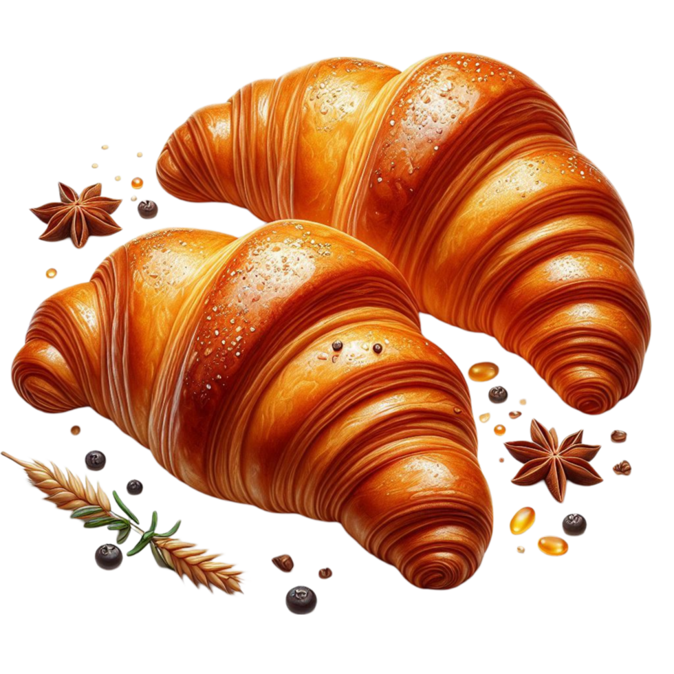 Croissant and Star Anise png
