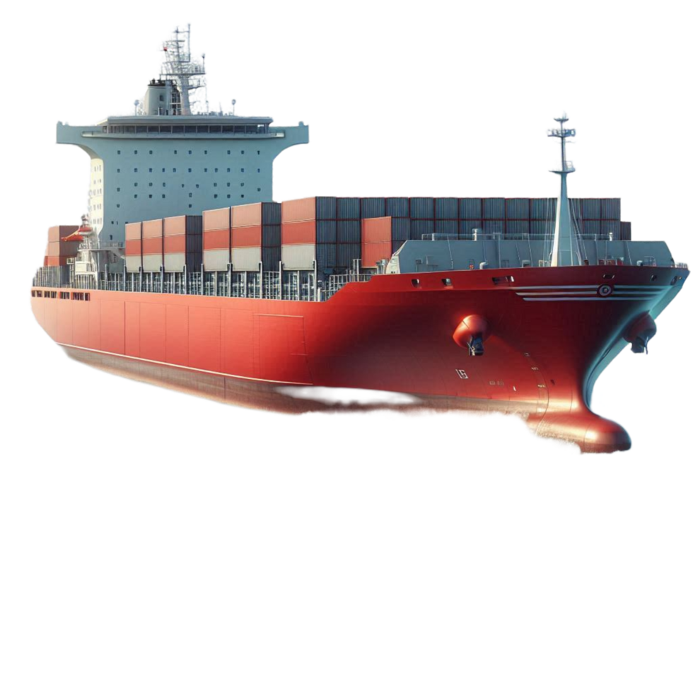 Red Cargo Ship png