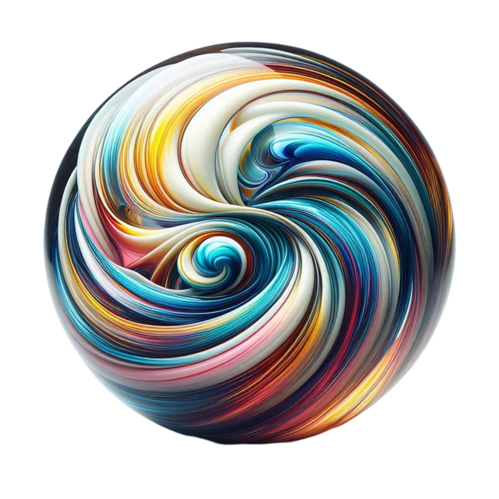 A Colorful Swirl of Swirls in a Ball png