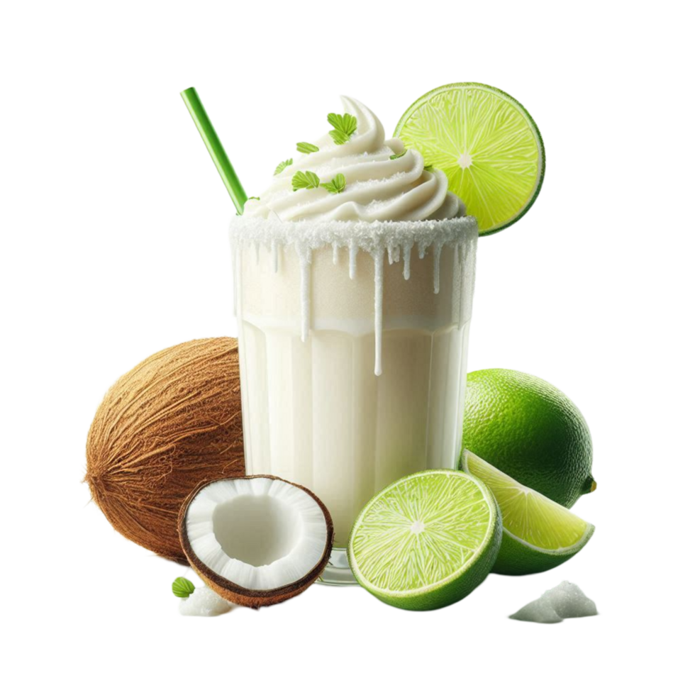 Creamy Coconut Lime Milkshake png