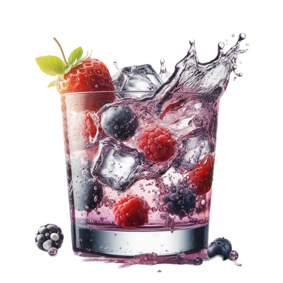 Refreshing Berry Ice Water Splash png