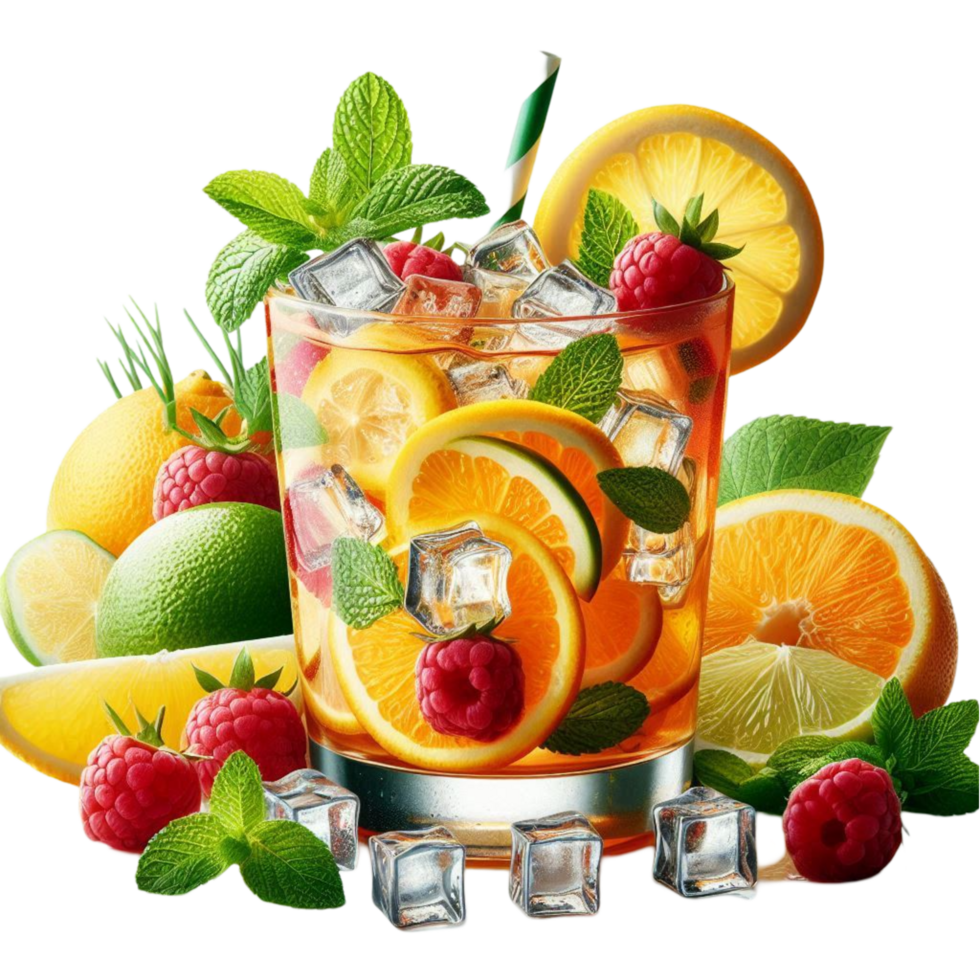 Mixed Fruit Juice and Citrus Splash png