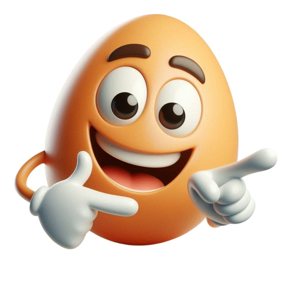 Happy Cartoon Egg Mascot Thumbs Up png