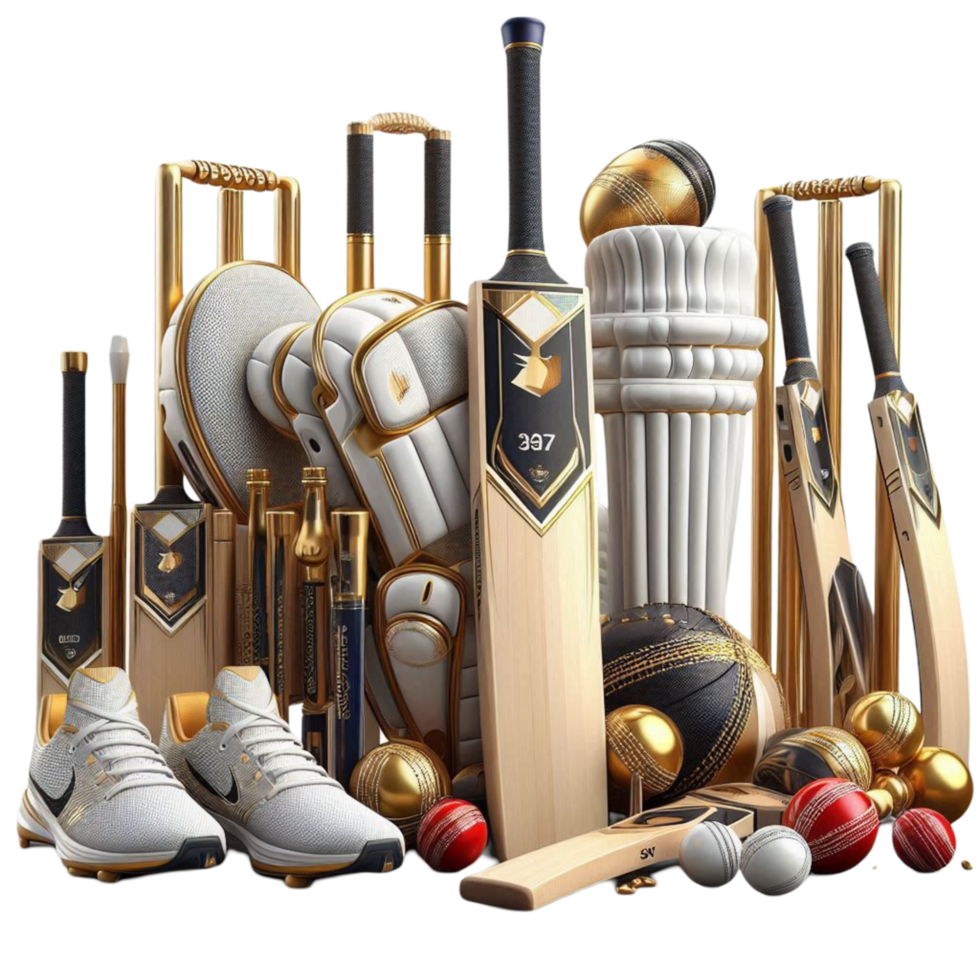 Complete Cricket Kit with Bats and Balls png