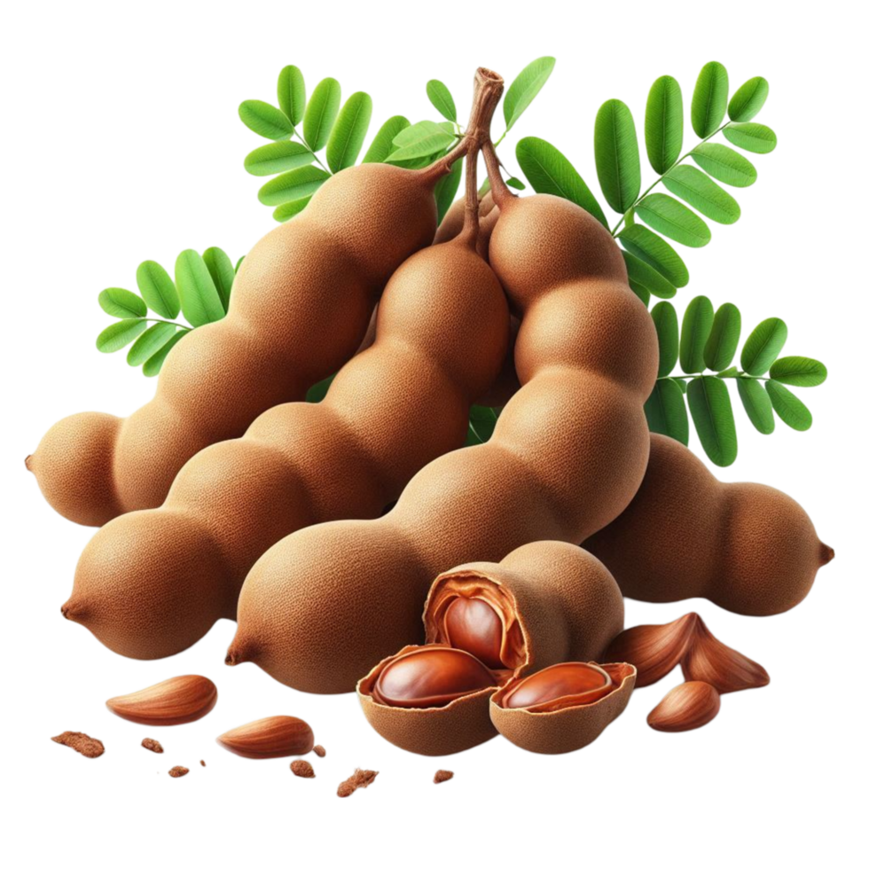Tamarind Bunch with Leaves png