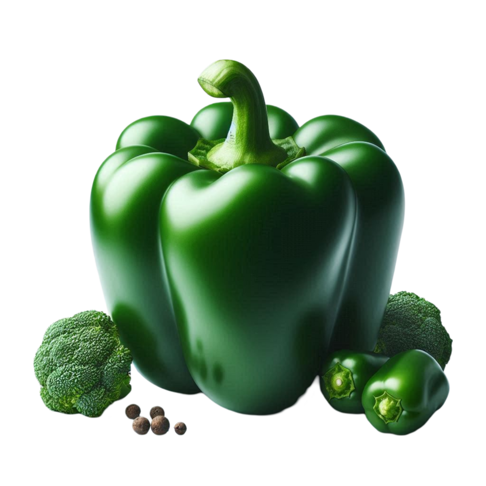 Fresh Green Bell Pepper png