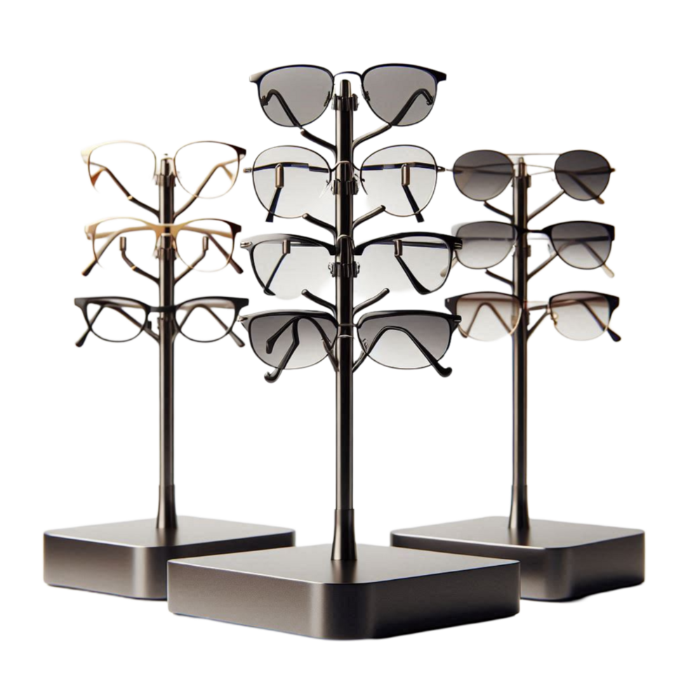 Elegant Metal Eyewear Stand png