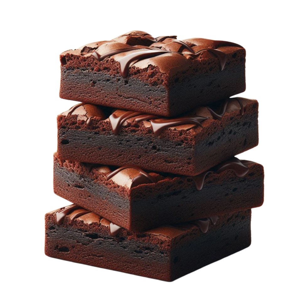 Chocolate Fudge Brownie Stack png