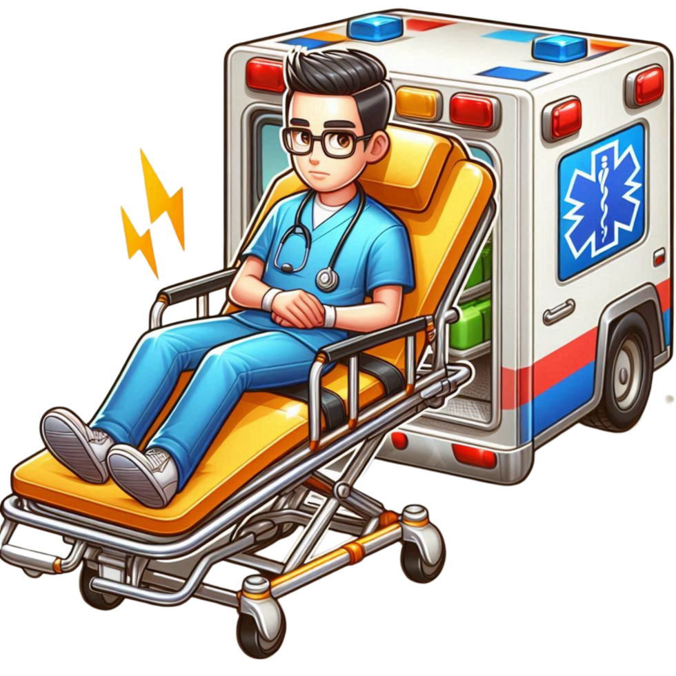 Paramedic with Ambulance png