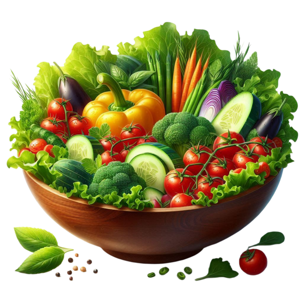Fresh Colorful Vegetable Salad png