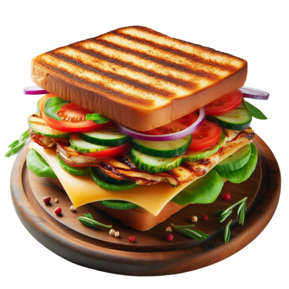 Large Grilled Sandwich with Layers png