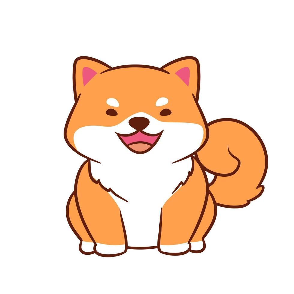 Shibainu dog illustration vector