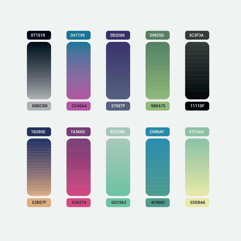 Free Website Gradient Color Palette vector