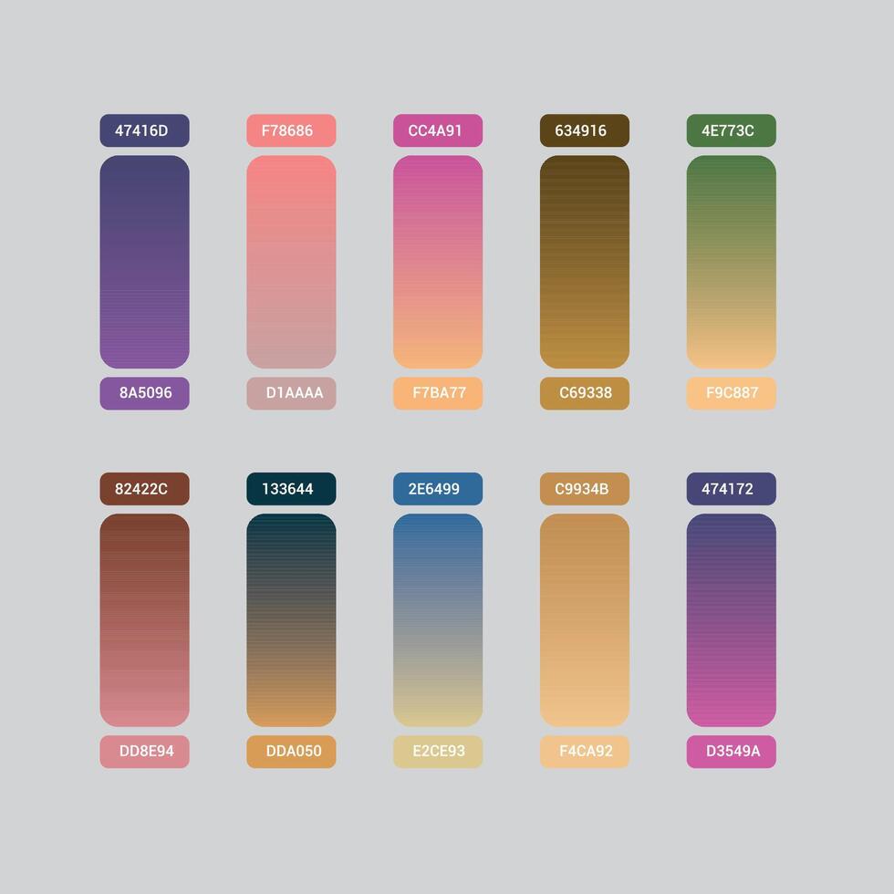 Gradient Color Palette Pack vector