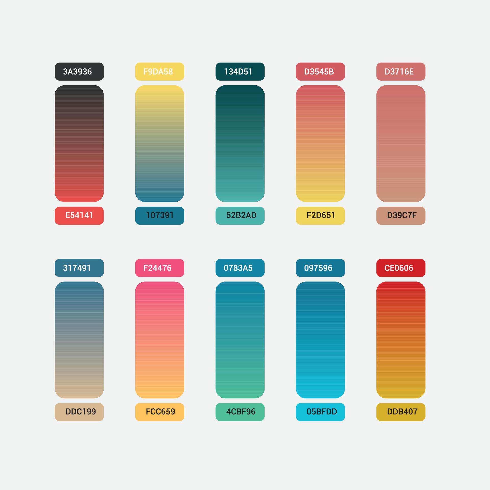 Gradient Color swatches Pack 62816314 Vector Art at Vecteezy