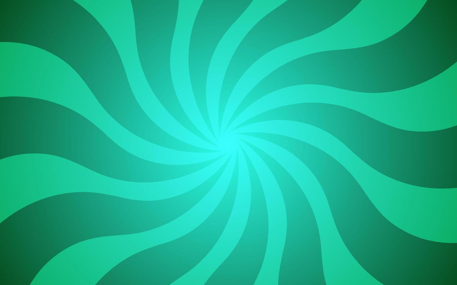Dark green spiral background illustration. Groovy hippie background. Waves, swirl, twirl pattern. Twisted and distorted texture in trendy retro psychedelic style. Y2k aesthetic. vector