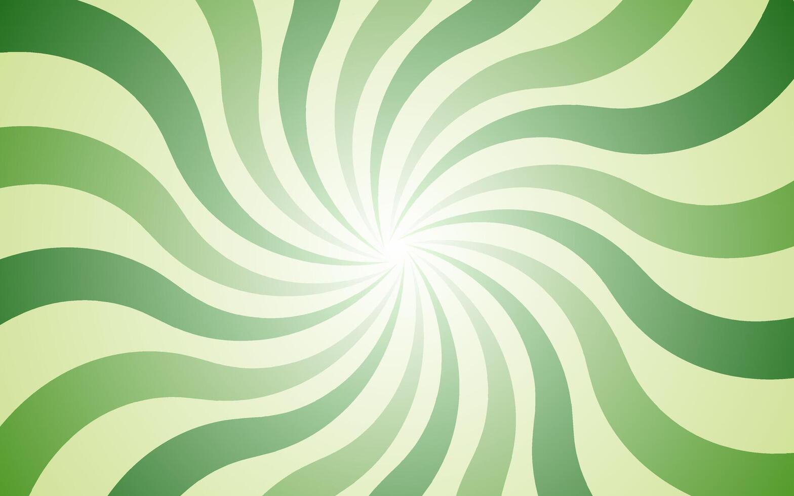 Green dark and light gradient spiral background illustration. Groovy background. Waves, swirl, twirl pattern. Twisted and distorted texture in trendy retro psychedelic style. Y2k aesthetic. vector