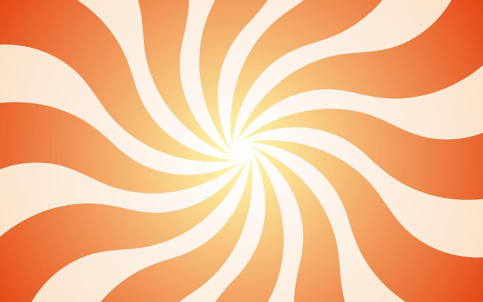 Orange white spiral background illustration. Groovy background. Waves, swirl, twirl pattern. Twisted and distorted texture in trendy retro psychedelic style. Y2k aesthetic. vector