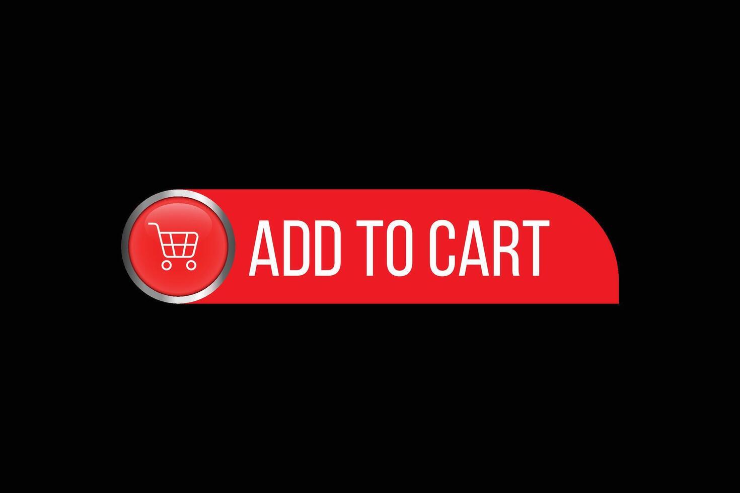 Add to cart red button and black background design vector