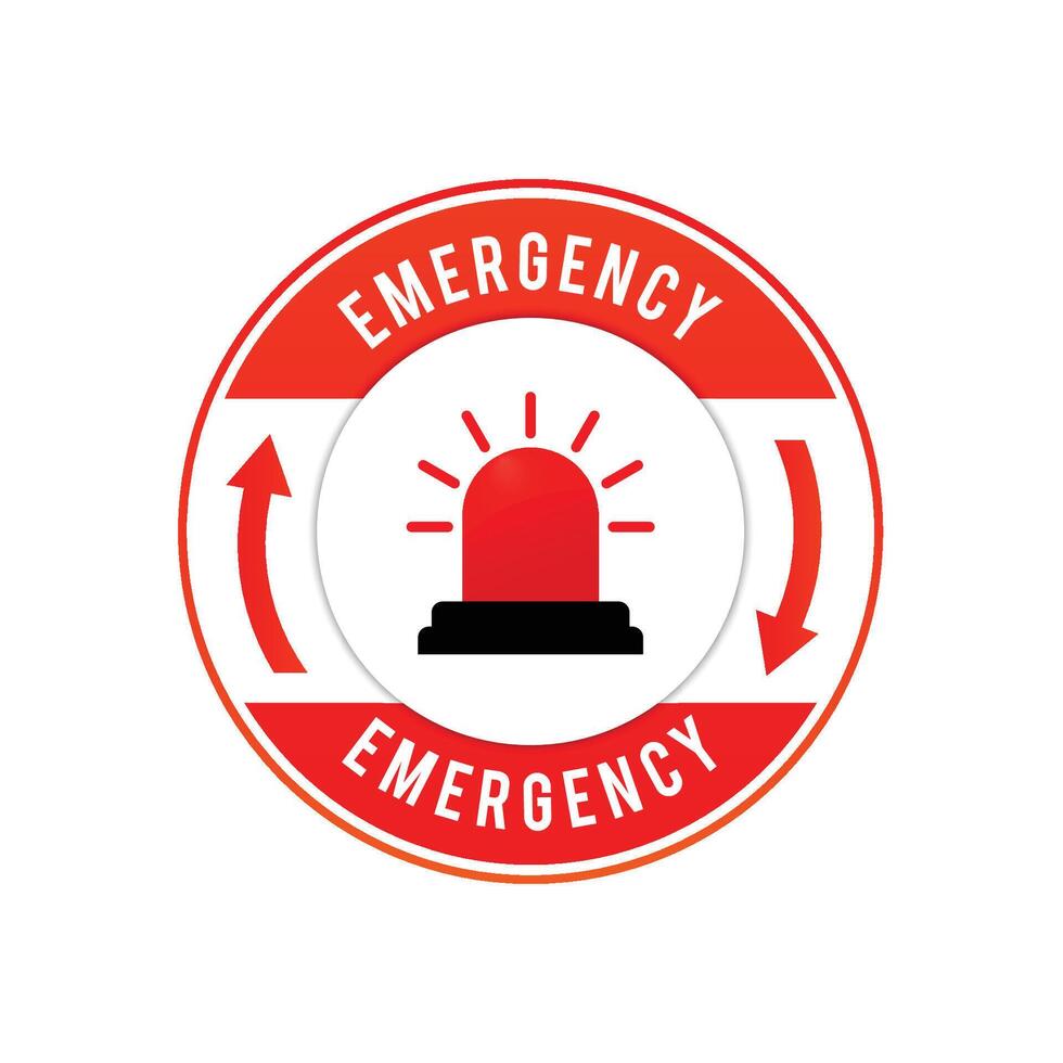 Modern emergency word concept design vector