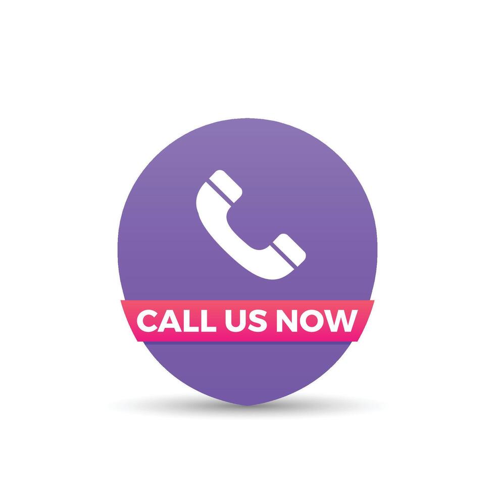 Modern call us now promotion template vector