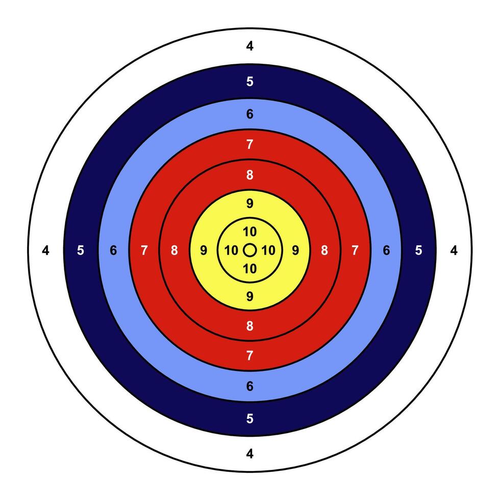 Target circle for sport shooting and archery vector