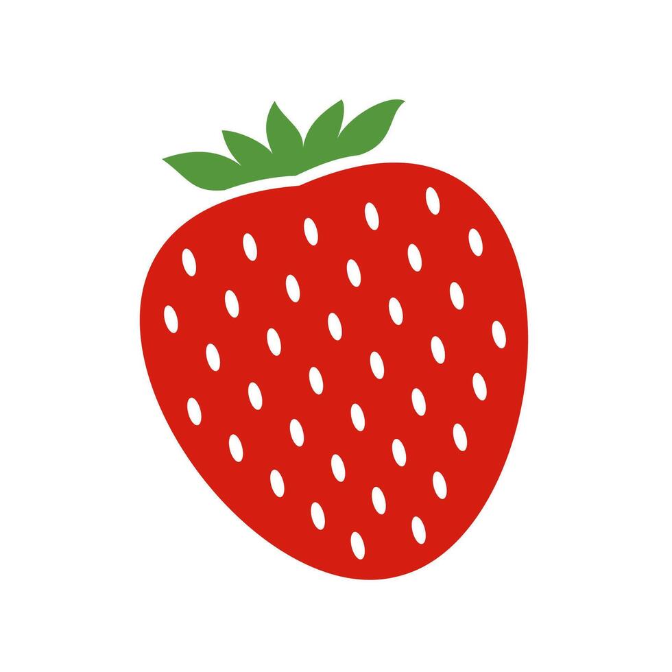 A minimalist illustration of a strawberry vector