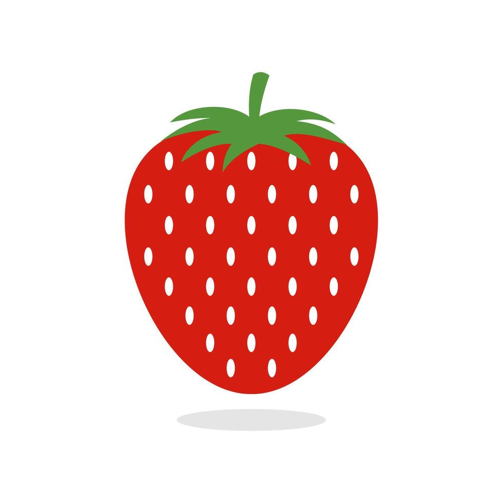 A illustration image showcasing a bright red strawberry vector