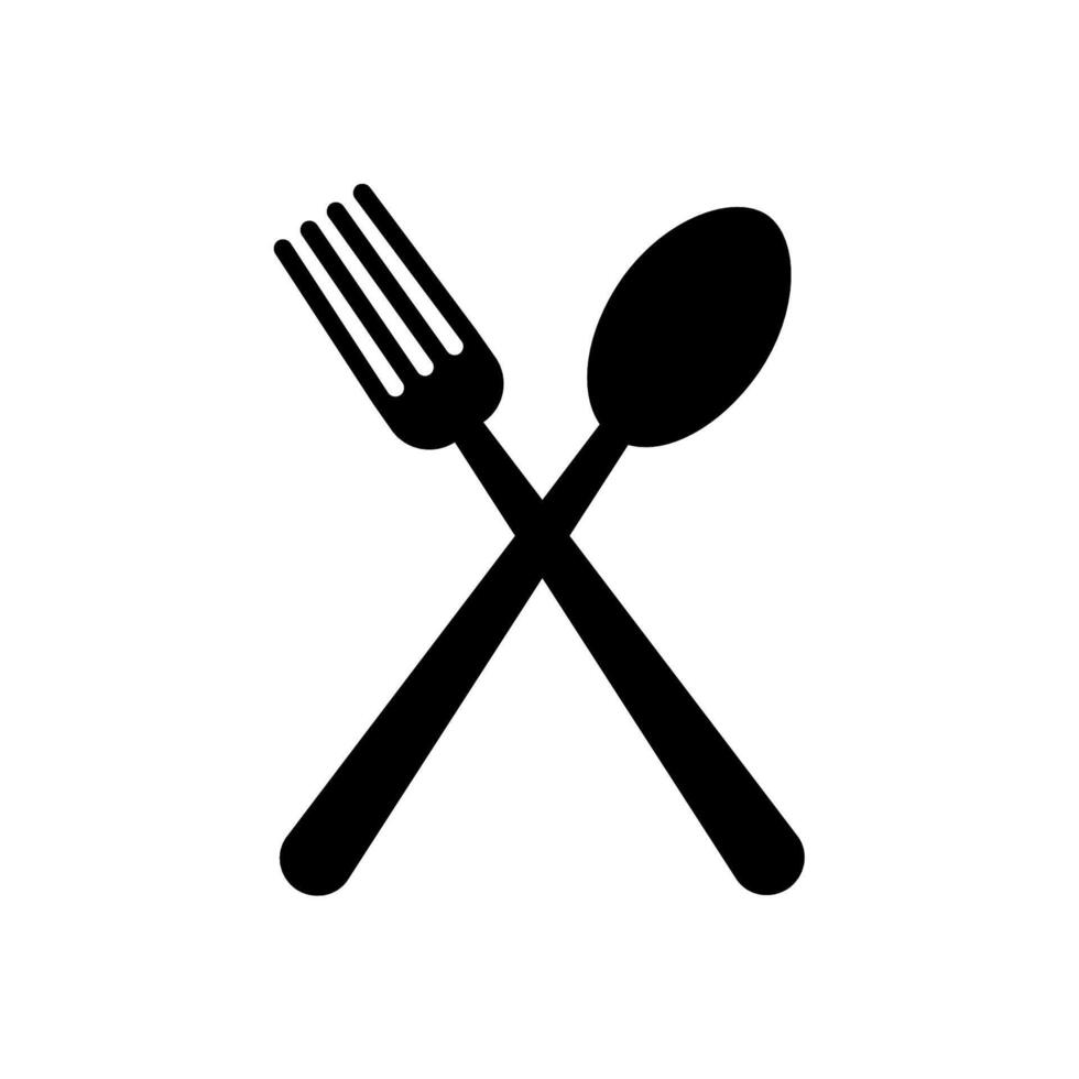 Spoon fork restaurant icon illustration vector