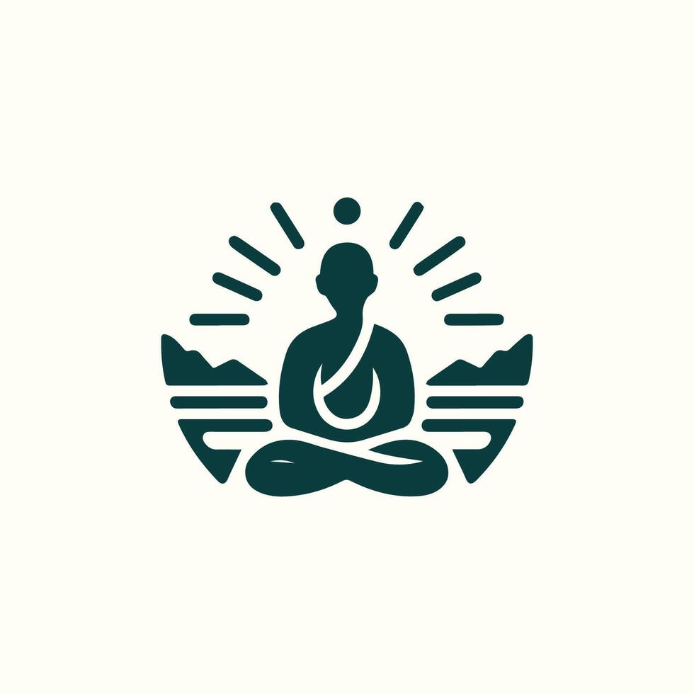 Buddhist Meditation Logo vector