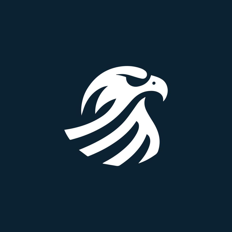 an eagle logo on a dark background vector