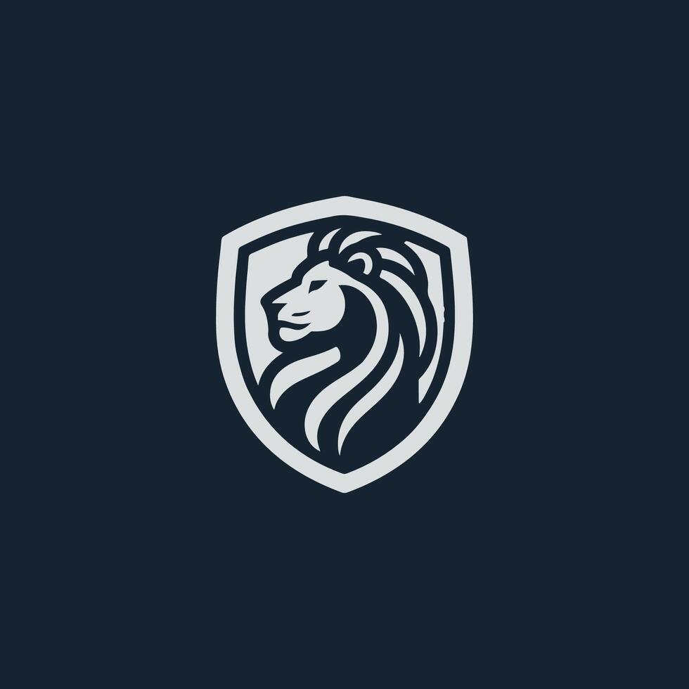 lion heraldry logo design for a company vector