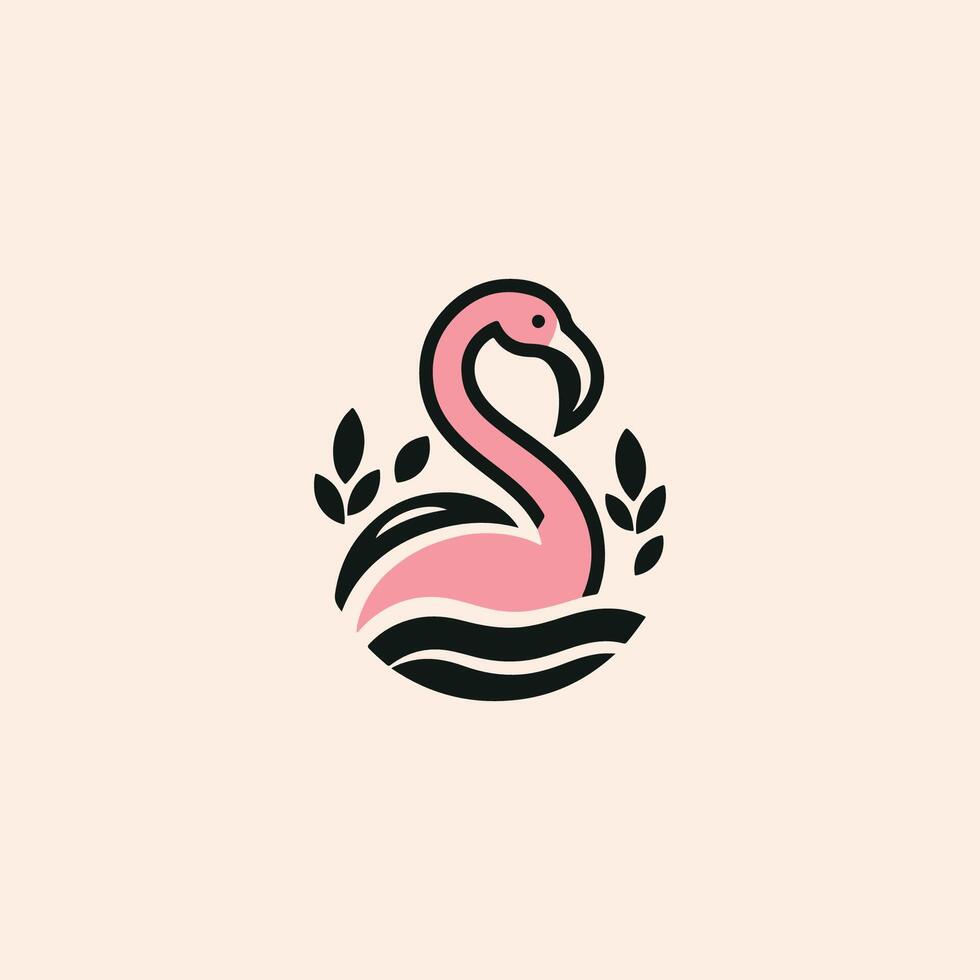 Flamingo Elegant Logo vector