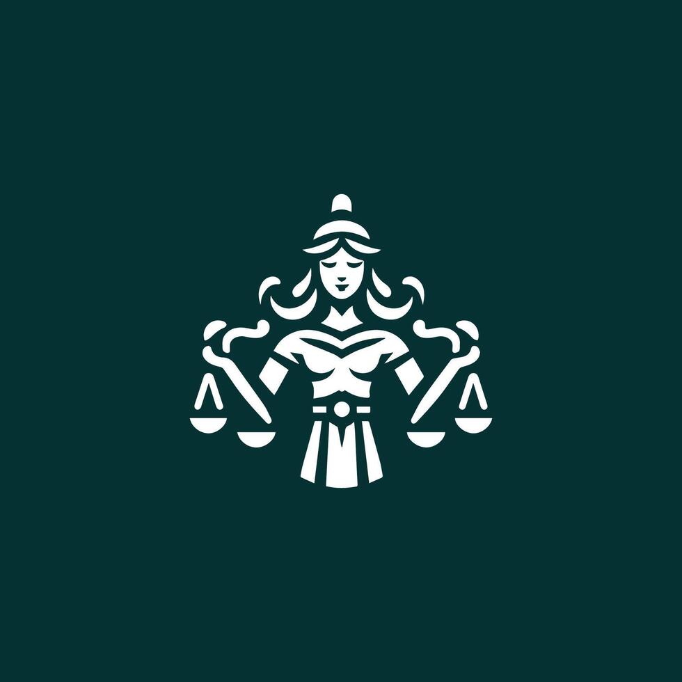 lady justice logo design vector