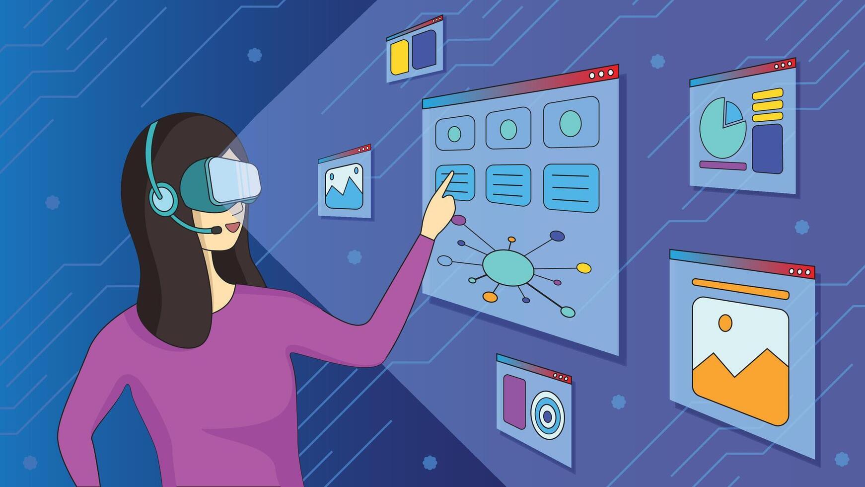 VIRTUAL REALITY DESIGN vector