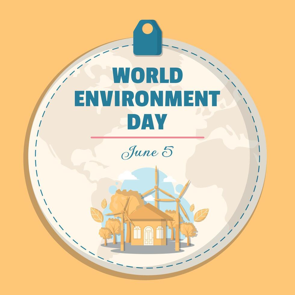 World Environment Day Label. Label for an event vector