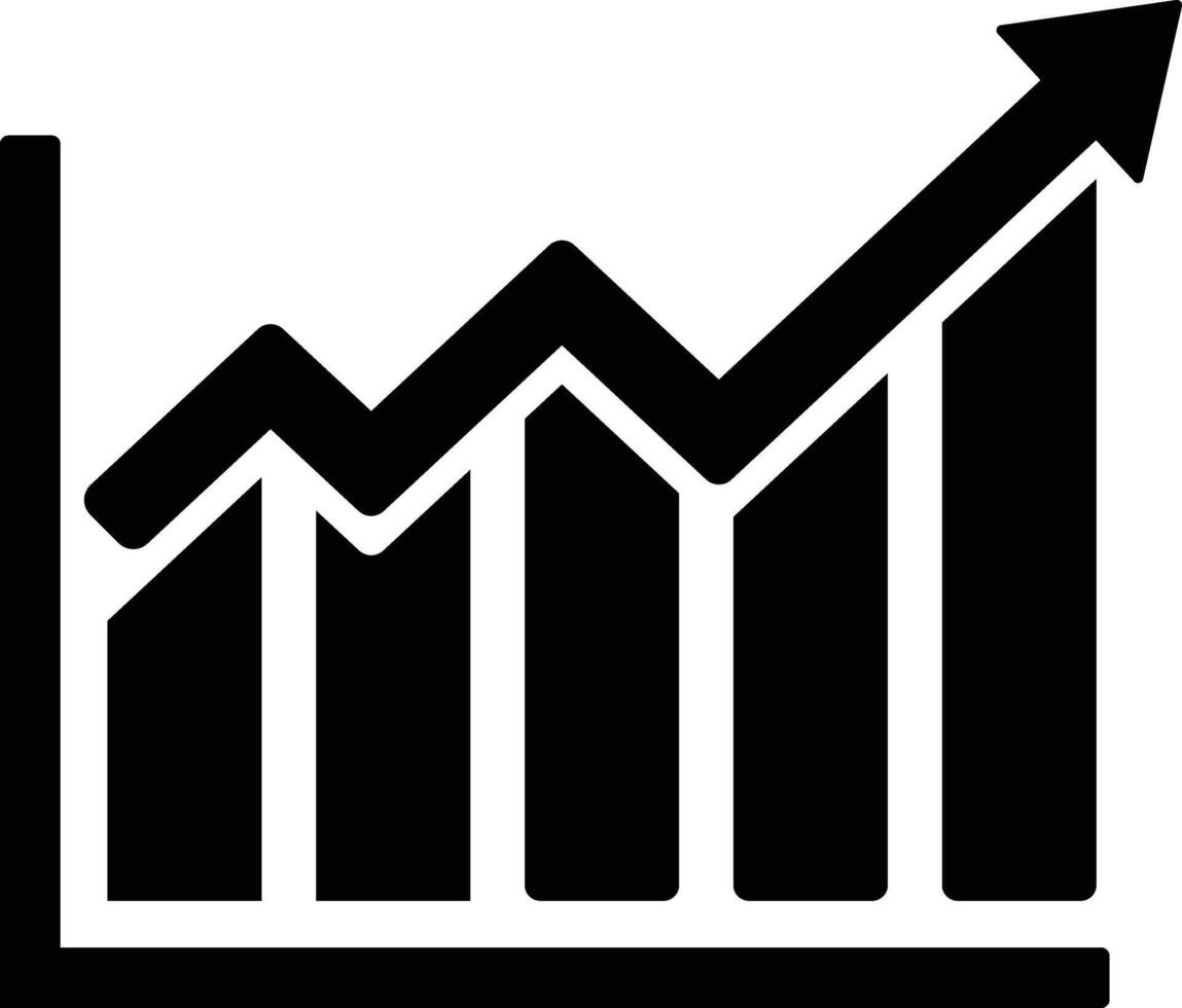 Market Analysis Chart Up Icon Financial Growth vector