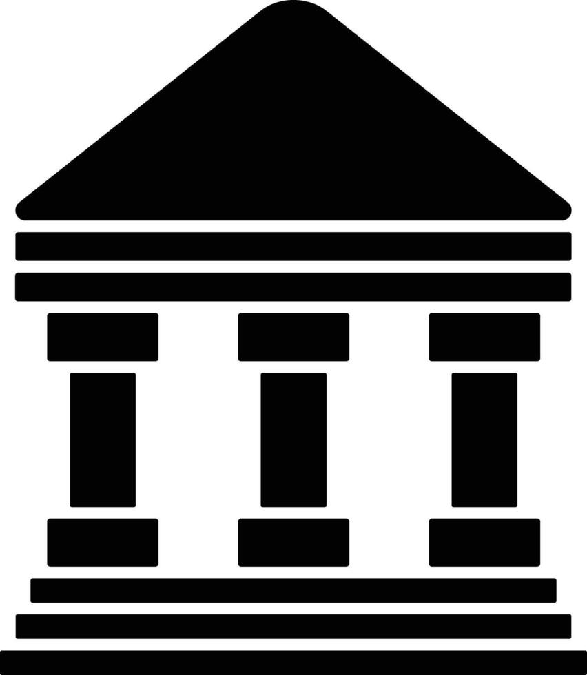 Court Icon, or bank building with pillars vector