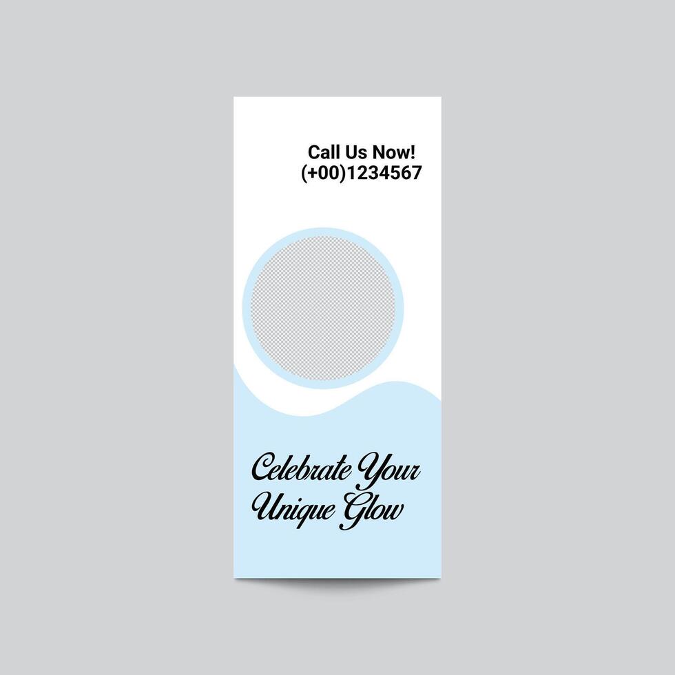 Elegant Vertical Banner Template For Beauty And Wellness Promotions Campaign vector