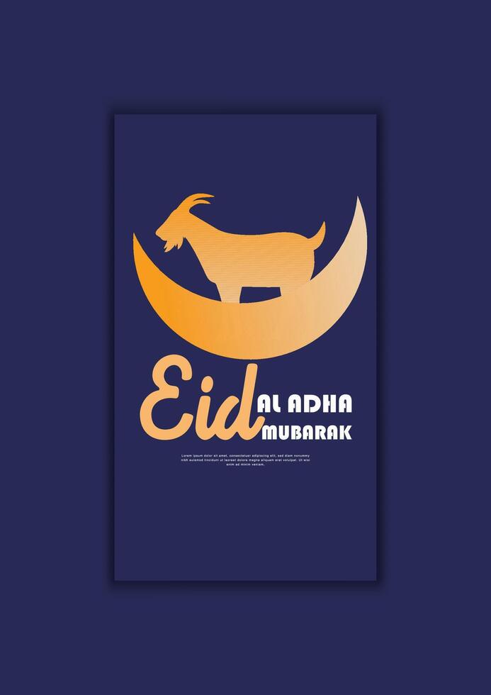 Eid al Adha Mubarak Social Media Story Post Design Template vector