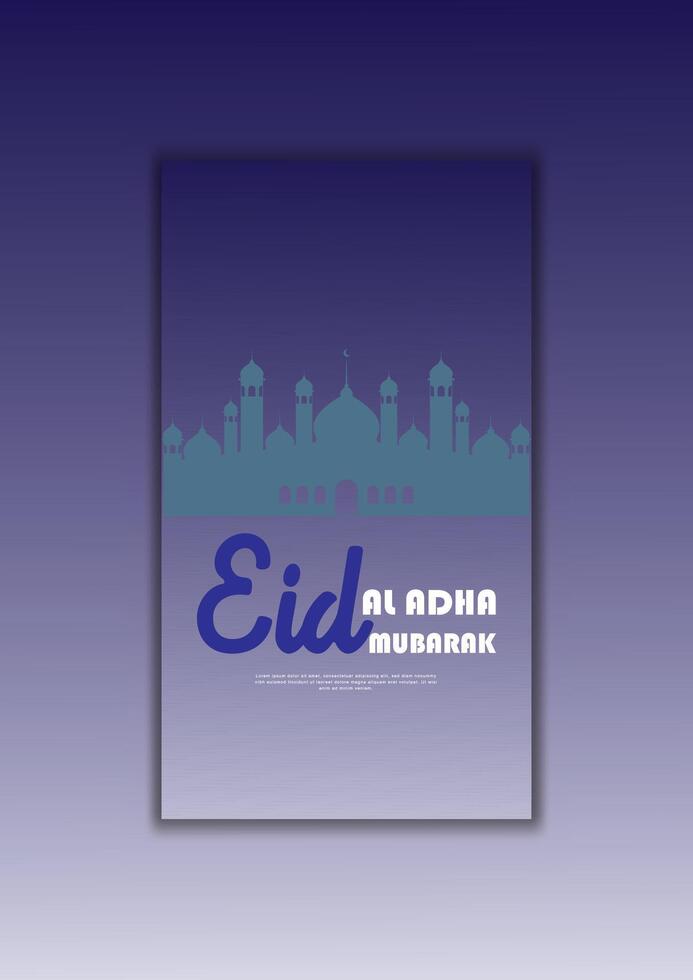 Eid al Adha Mubarak Celebration Social Media Story Post Template vector